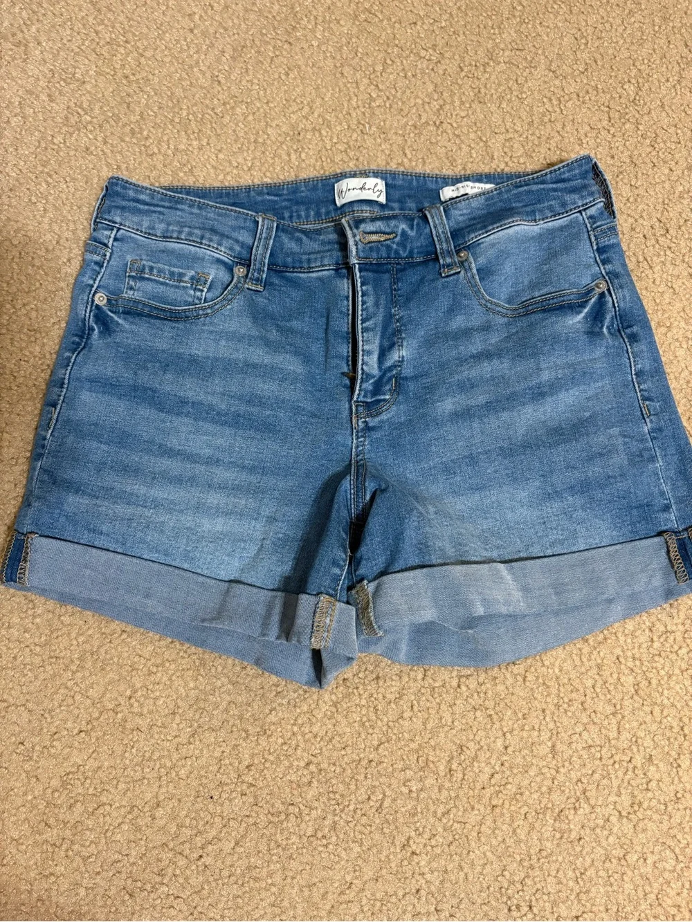 Denim Roll-Cuff Women's Shorts